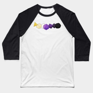 Pride Dice Nonbinary NB Enby Baseball T-Shirt